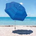 Blue outdoor big beach outdoor umbrella with anchoring